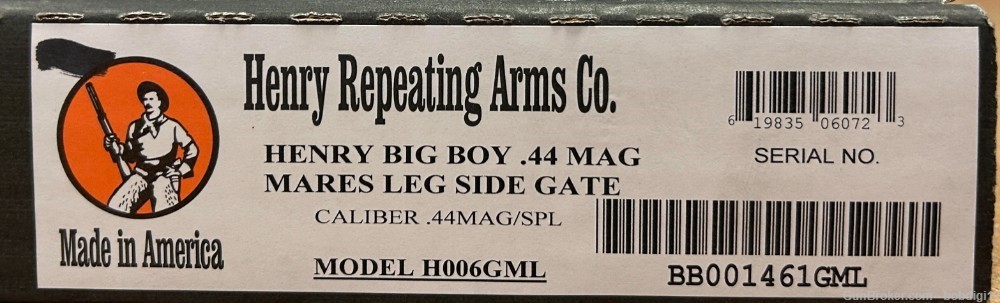 Henry Mares Leg .44 Mag Side Gate Lever Action 12.9" 5rd H006GML NO CC FEES-img-3