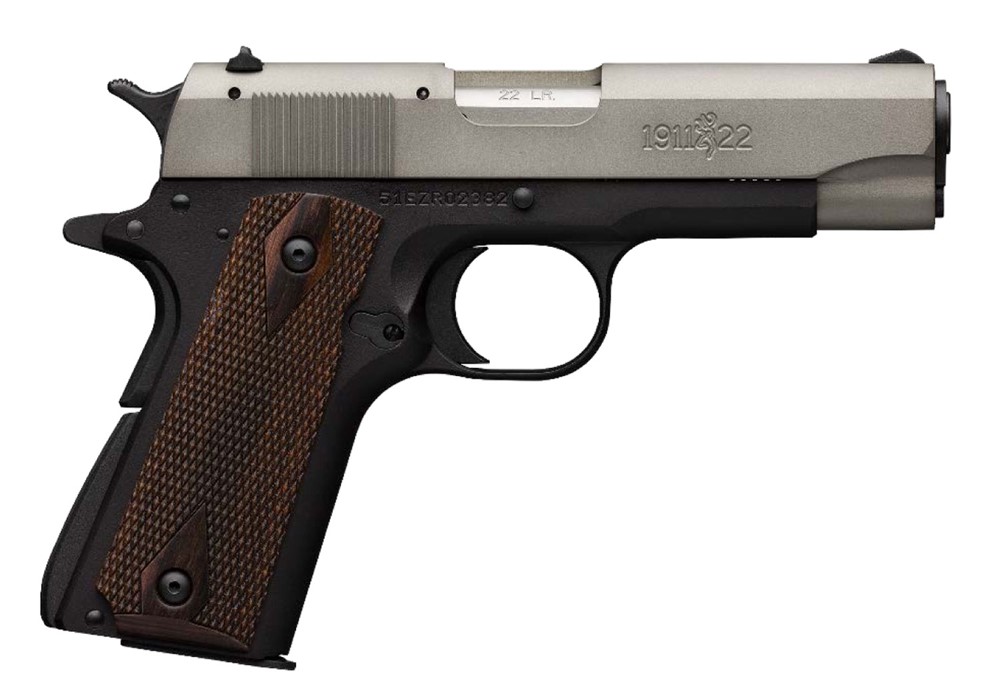 Browning  1911-22 A1 Compact CA Compliant 22 LR 3.63 10+1 Matte Black Finis-img-0