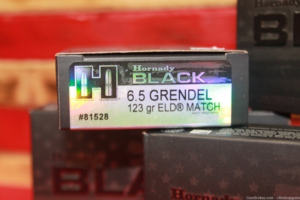 Hornady Black 6.5 Grendel 123 grain ELD Match  4BOXES 80 RNDS Ammo-img-2
