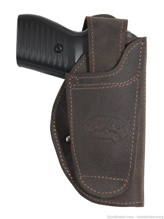 Barsony Brown Leather 360Carry Holster KEL-TEC P11 PF9 P40, KAHR CT380 3"-img-0