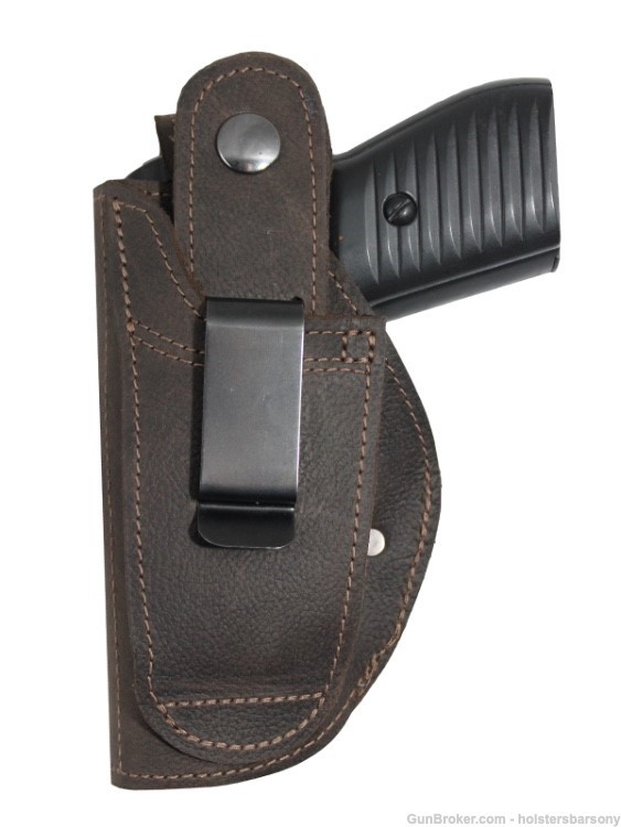 Barsony Brown Leather 360Carry Holster KEL-TEC P11 PF9 P40, KAHR CT380 3"-img-4