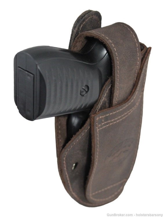 Barsony Brown Leather 360Carry Holster KEL-TEC P11 PF9 P40, KAHR CT380 3"-img-5
