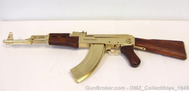 Russian Gold AK-47 Assault Rifle Non-Firing Gun Replica-img-6