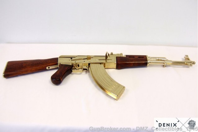 Russian Gold AK-47 Assault Rifle Non-Firing Gun Replica-img-8