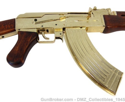 Russian Gold AK-47 Assault Rifle Non-Firing Gun Replica-img-1