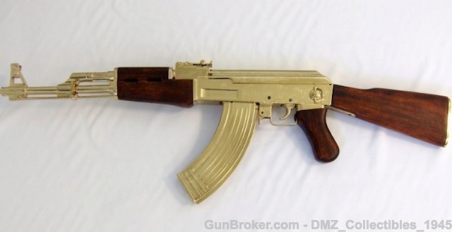 Russian Gold AK-47 Assault Rifle Non-Firing Gun Replica-img-5