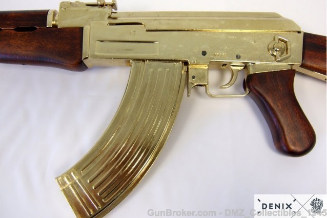 Russian Gold AK-47 Assault Rifle Non-Firing Gun Replica-img-9