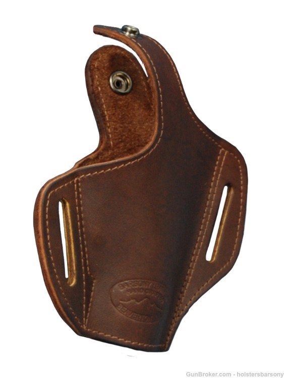 Barsony Brown Leather Pancake Holster Kel-Tec 32 P3AT, Ruger LCP 380 right-img-4