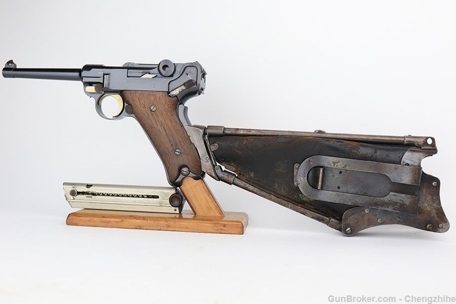 The 1st US Test Luger M1900 w/Ideal Stock SN5673 US Property SA Flame Bomb-img-3