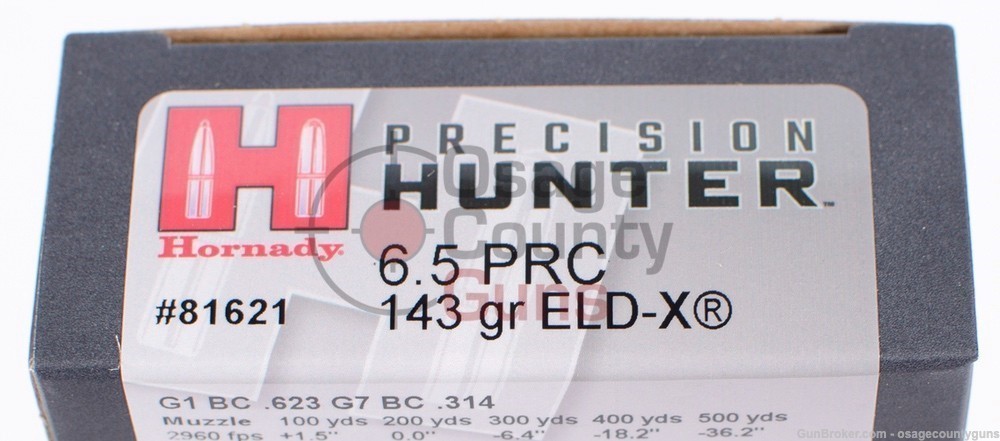 Hornady Precision Hunter 6.5 PRC 143gr ELD-X - 20rds - Brand New-img-1