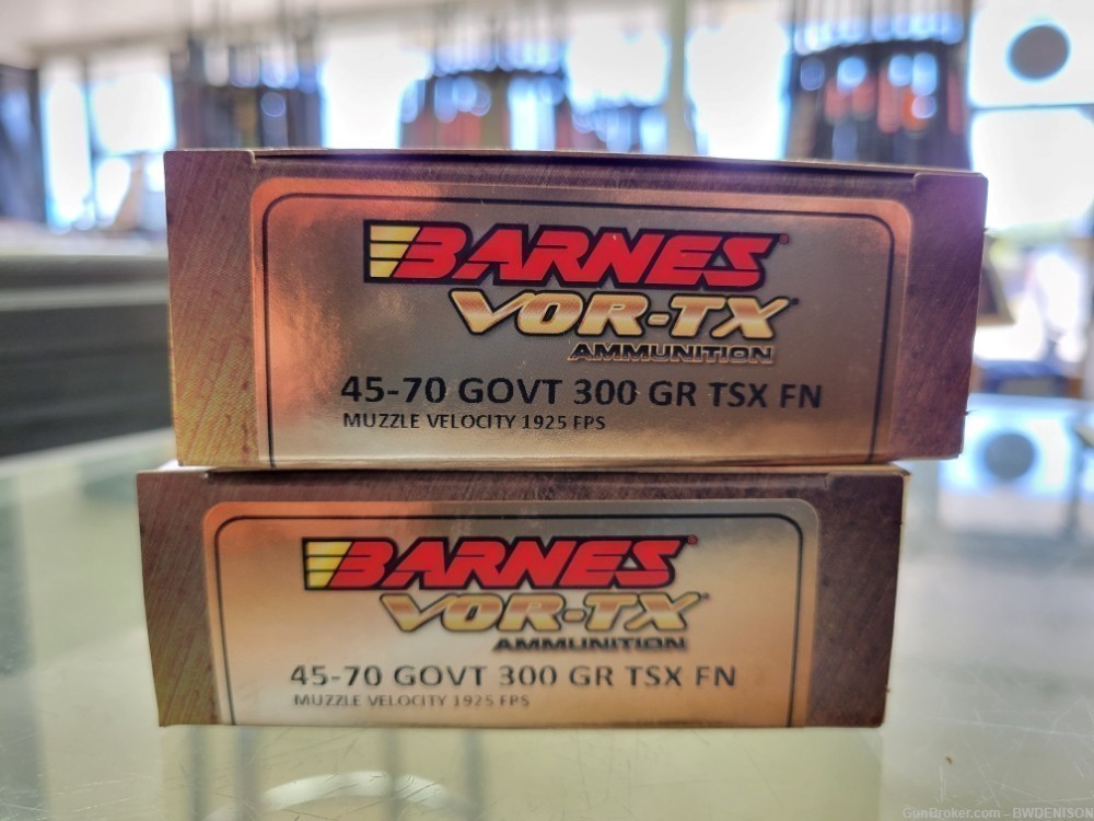 Barnes VOR-TX 45-70 300gr TSX Hollow Point Lead-Free 40 Rounds 21579-img-0