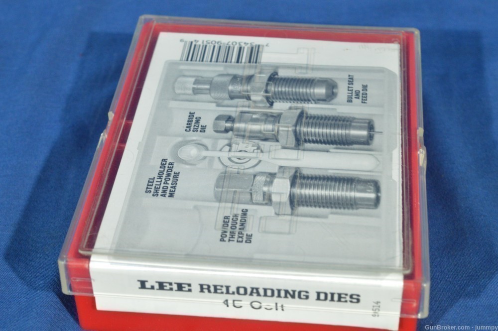  Lee Reloading Dies 45 Colt  45LC 3 die set Carbide NEW 90514-img-0