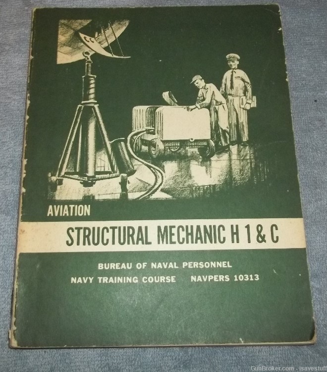 Vintage U.S. Military Manual  Aviation Structural Mechanic H 1 & C  1964-img-0