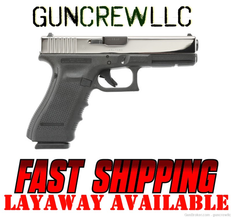 TALO Exclusive Glock G17 Gen4 G-17 Gen 4 9mm SS Polished Slide Layaway-img-0