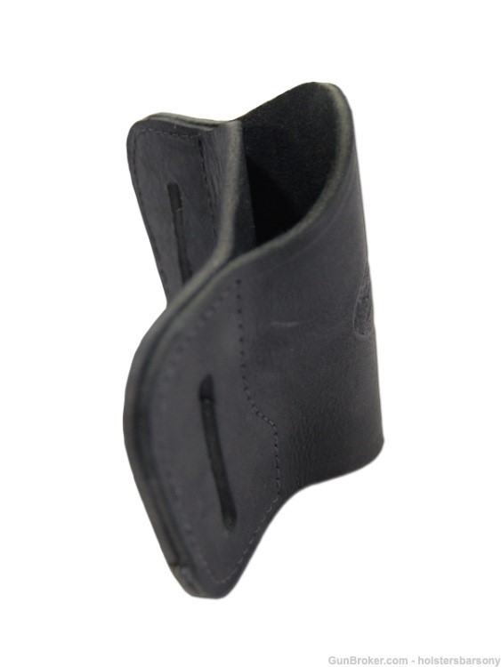 Barsony Black Leather Quick Slide Holster Full Size 9mm 40 45 Size 20 Right-img-5