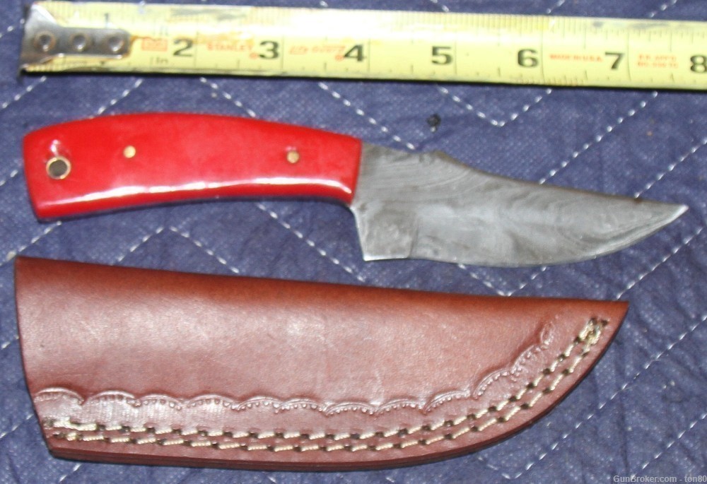 CUSTOM HANDMADE HUNTING-CAMP KNIFE DAMASCUS STEEL 3881-img-0