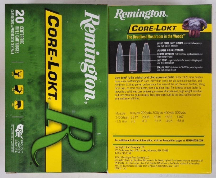 Remington Core-Lokt 30-40 Krag 180gr psp lot of 100rds 28345-img-2
