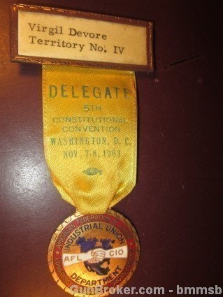 Labor AFL-CIO Delegate Medals & Ribbons 1959/1963-img-2