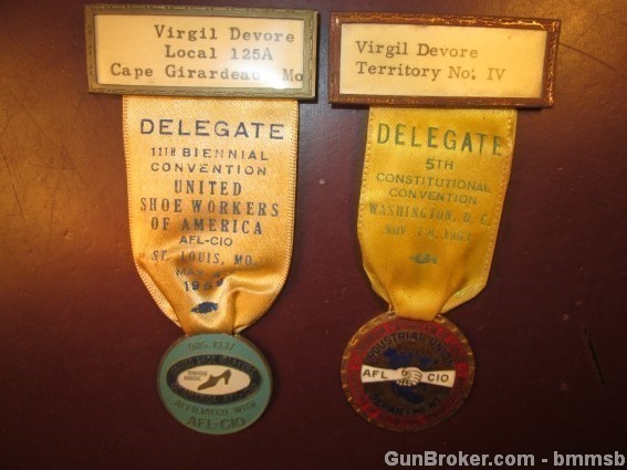 Labor AFL-CIO Delegate Medals & Ribbons 1959/1963-img-0