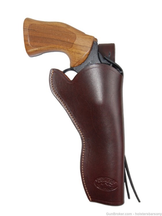 Barsony Burgundy Leather 49er Western Holster for 6" Revolvers Size 6 Right-img-2