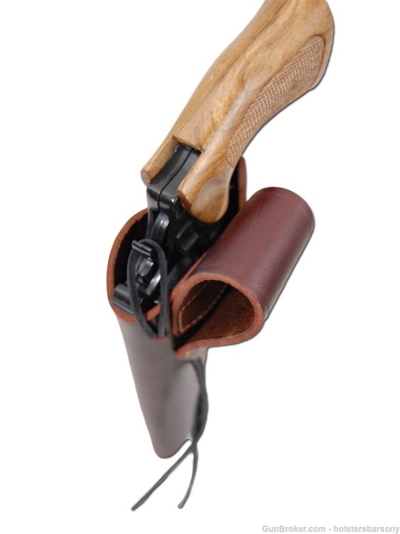 Barsony Burgundy Leather 49er Western Holster for 6" Revolvers Size 6 Right-img-7
