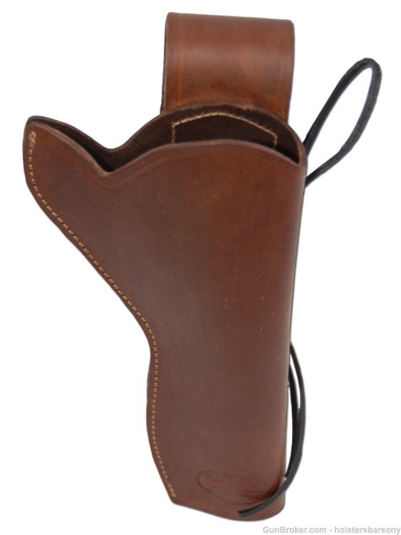 Barsony Brown Leather 49er Western Holster for 6" Revolvers Size 6 Right-img-4