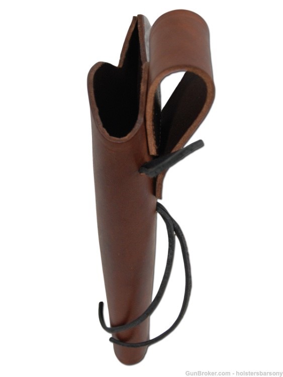 Barsony Brown Leather 49er Western Holster for 6" Revolvers Size 6 Right-img-3