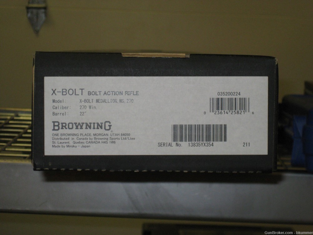 Browning X-Bolt Medallion 270 Win Caliber NIB-img-7