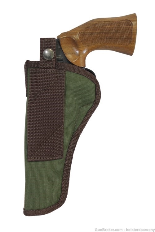 Barsony Woodland Green Cross Draw Holster for 6" Revolvers Size 8 Right-img-1