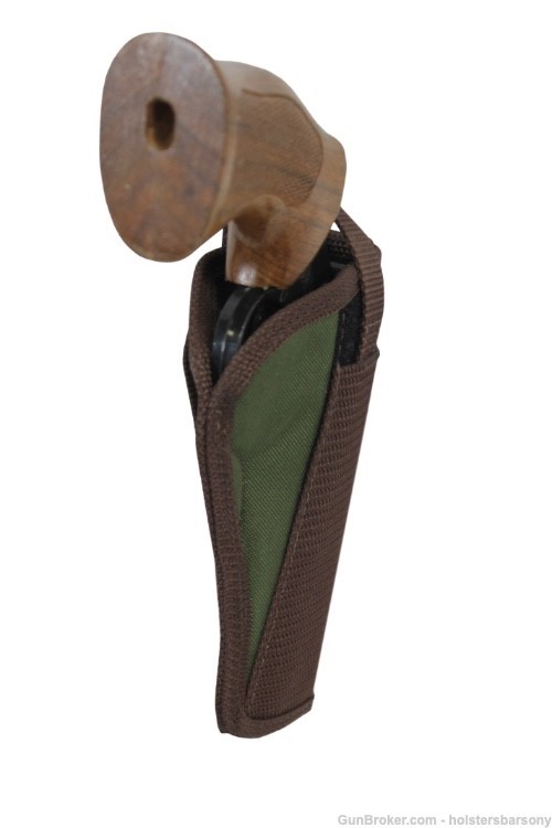 Barsony Woodland Green Cross Draw Holster for 4" Revolvers Size 8 Right-img-3