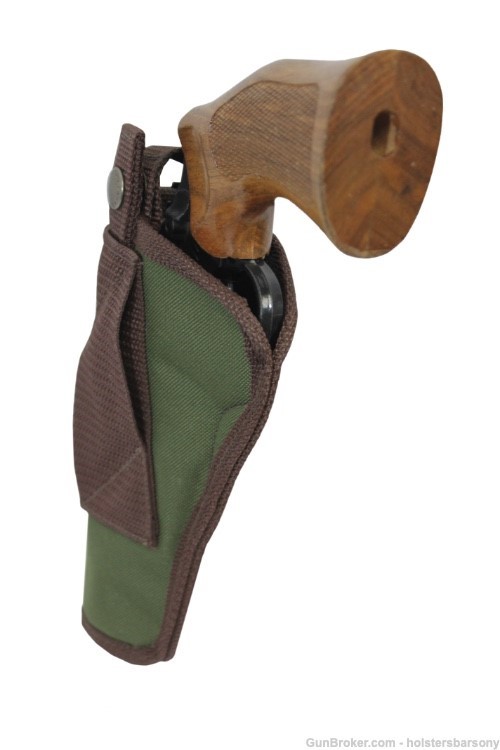 Barsony Woodland Green Cross Draw Holster for 4" Revolvers Size 8 Right-img-5