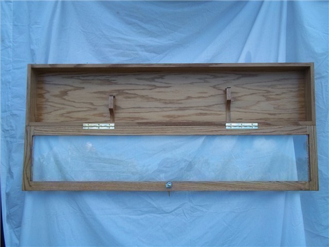 Locking Wall Display Wooden Gun Case-img-2