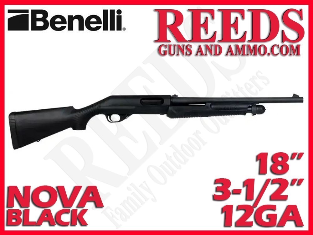 Benelli Nova Tactical Pump Black 12 Ga 3-1/2in 18.5in 20050-img-0