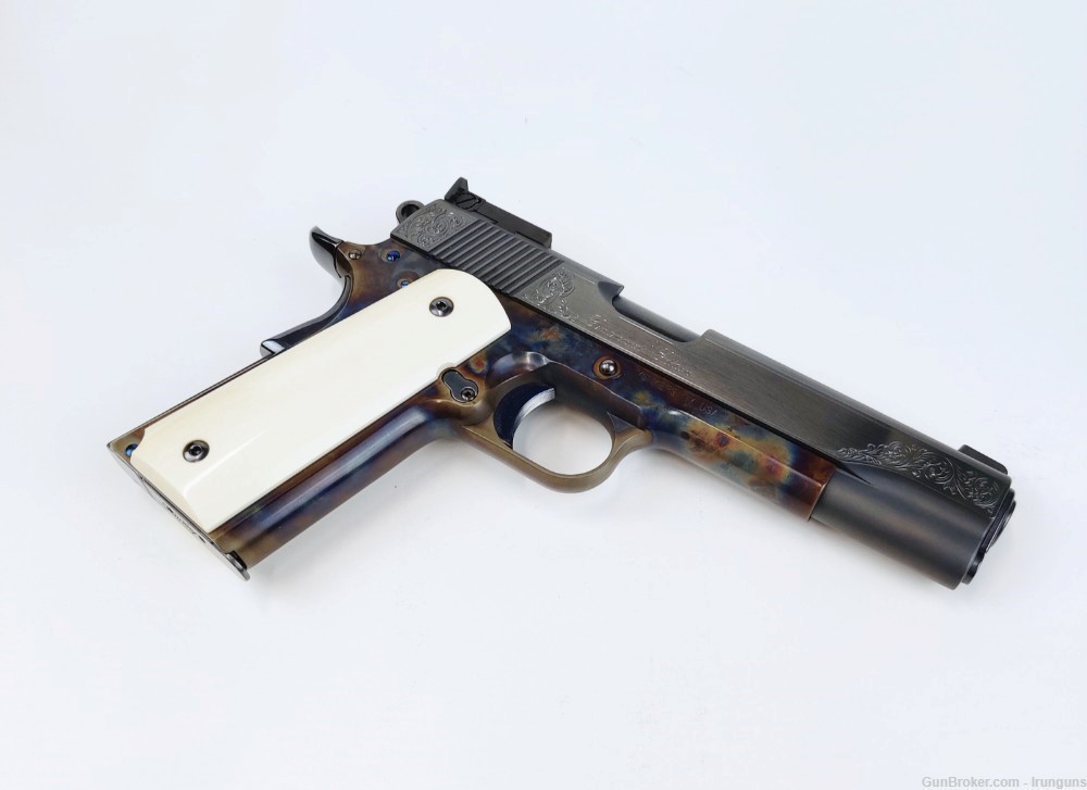 Ltd. 163 of 250 Kimber Centennial Turnbull Edition 1911 Case Color Engraved-img-4