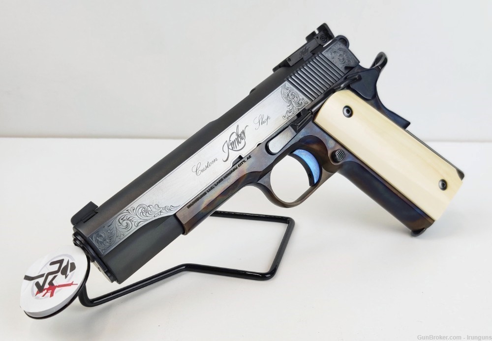 Ltd. 163 of 250 Kimber Centennial Turnbull Edition 1911 Case Color Engraved-img-2