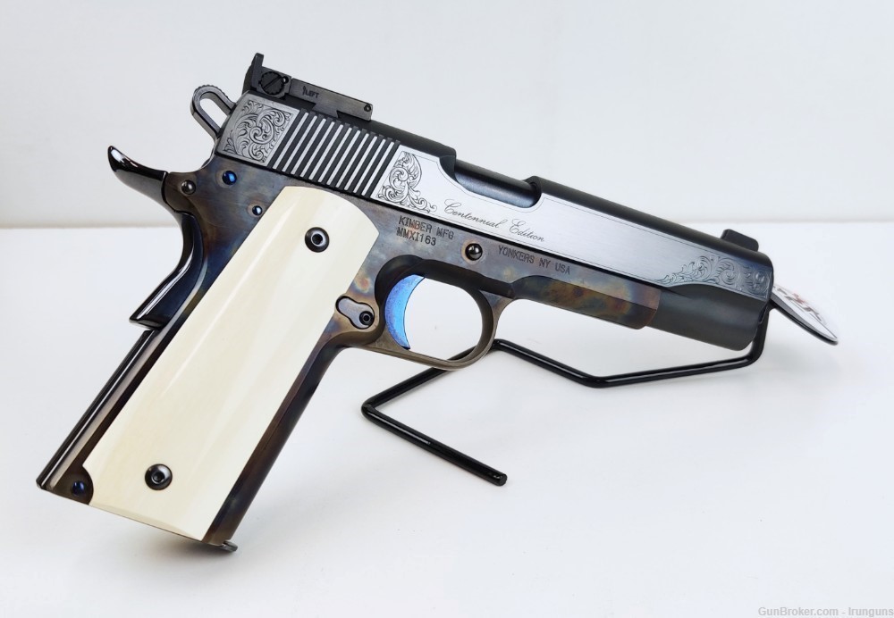 Ltd. 163 of 250 Kimber Centennial Turnbull Edition 1911 Case Color Engraved-img-1