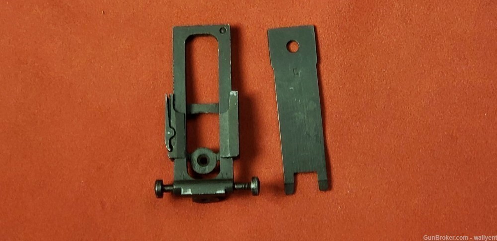 US 1917 Enfield Mauser Rear Sight Assembly Spring WWI E marked Rifle -img-1