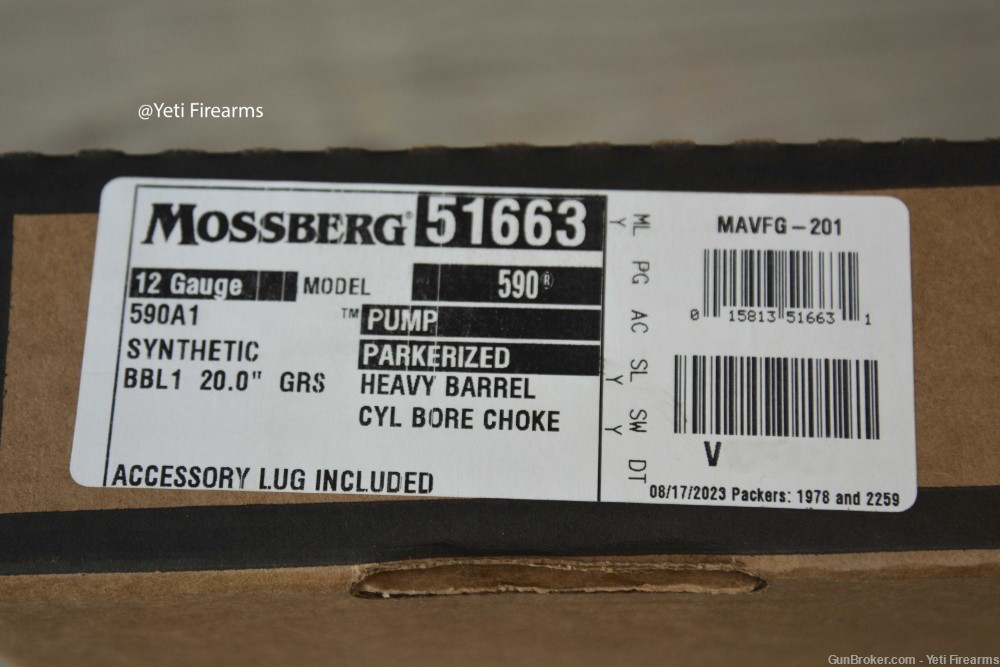 Mossberg 590A1 Tactical 20” 12 Gauge 9 Shot Shotgun 51663-img-8