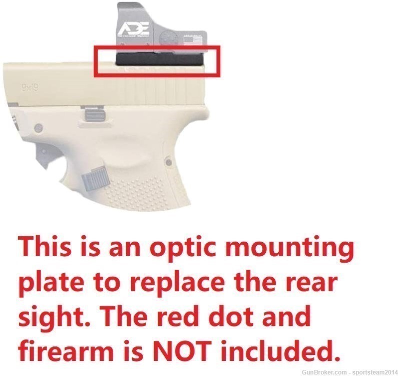 TF1 Optic Plate for SW MP 2.0 Shield SD9  to fit Trijicon RMR/SRO Red Dot-img-0