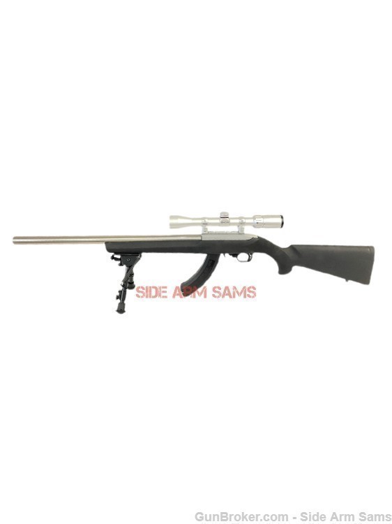 NEW RUGER 10/22 S/S 20 " Integrally Suppressed Hogue Stock, Optics, Harris-img-5