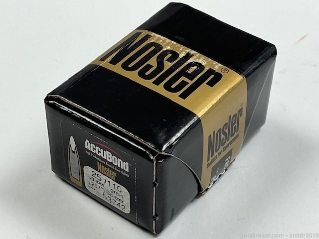 Nosler Accubond 25 Caliber(.257") 110gr P/N 53742 50 Ct Factory Sealed Box-img-1