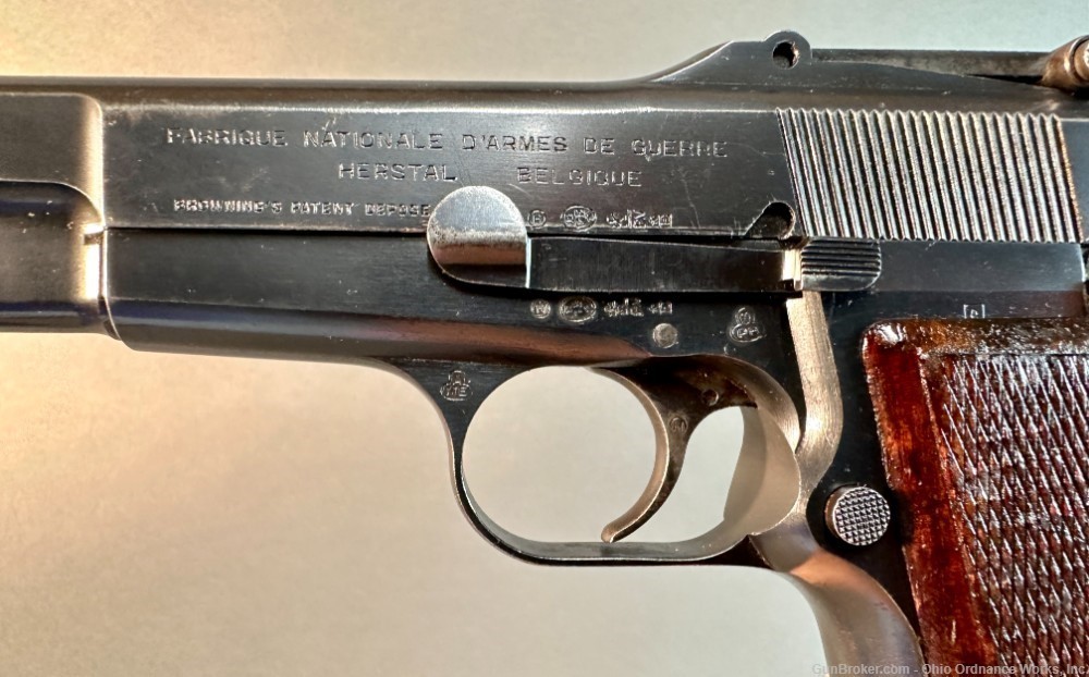 Pre-war Belgian Military Issue Slotted Tangent Hi Power Pistol-img-11