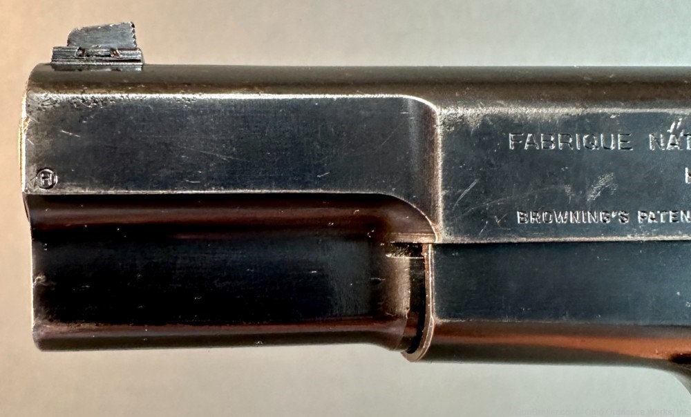 Pre-war Belgian Military Issue Slotted Tangent Hi Power Pistol-img-5