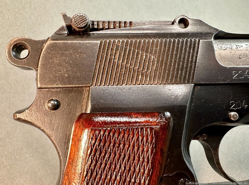 Pre-war Belgian Military Issue Slotted Tangent Hi Power Pistol-img-20