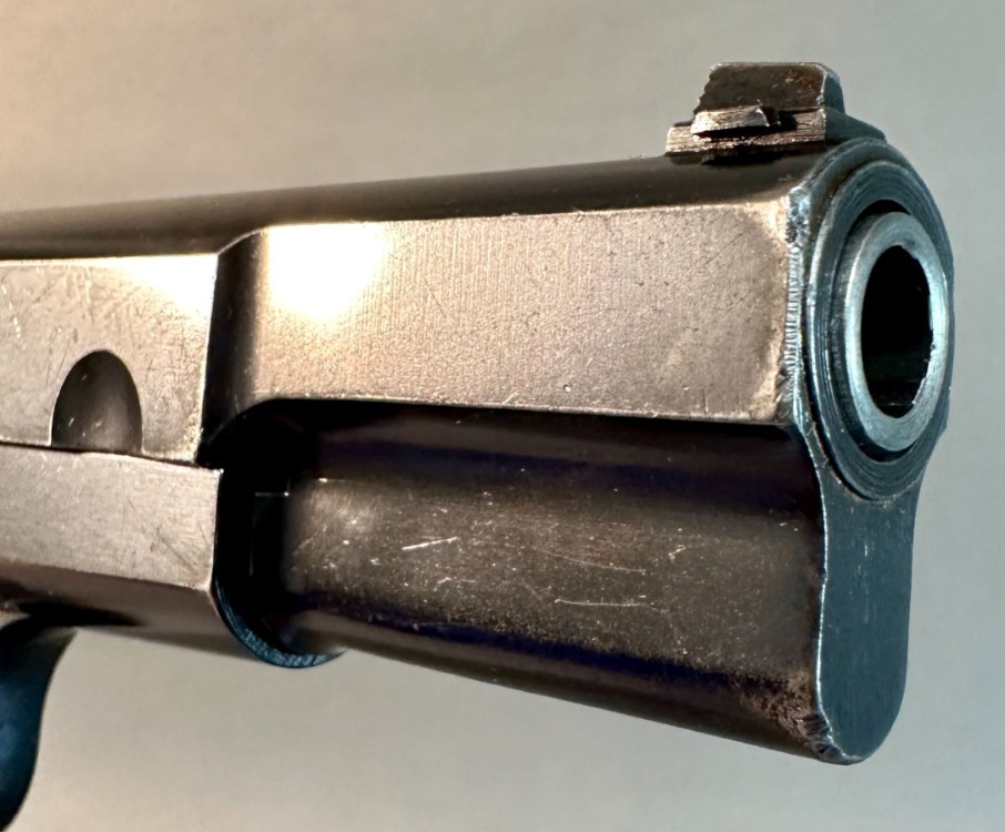 Pre-war Belgian Military Issue Slotted Tangent Hi Power Pistol-img-46