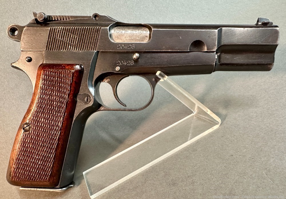 Pre-war Belgian Military Issue Slotted Tangent Hi Power Pistol-img-17