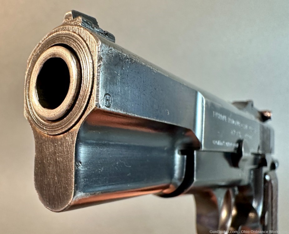 Pre-war Belgian Military Issue Slotted Tangent Hi Power Pistol-img-44