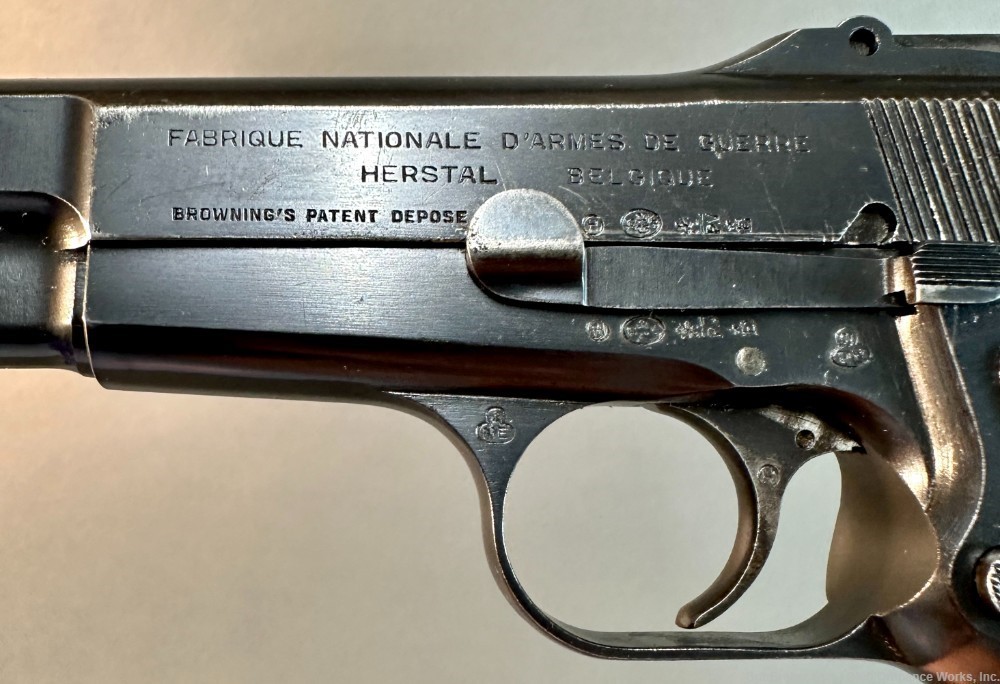 Pre-war Belgian Military Issue Slotted Tangent Hi Power Pistol-img-6