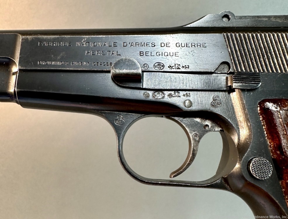 Pre-war Belgian Military Issue Slotted Tangent Hi Power Pistol-img-7