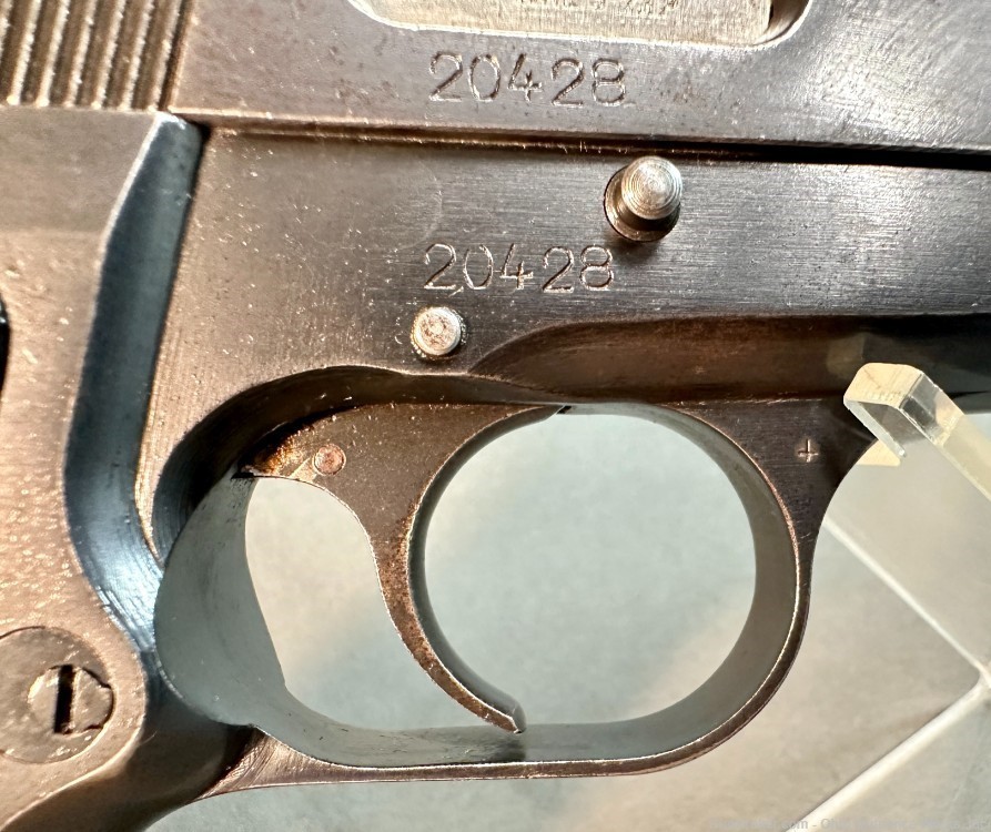 Pre-war Belgian Military Issue Slotted Tangent Hi Power Pistol-img-22